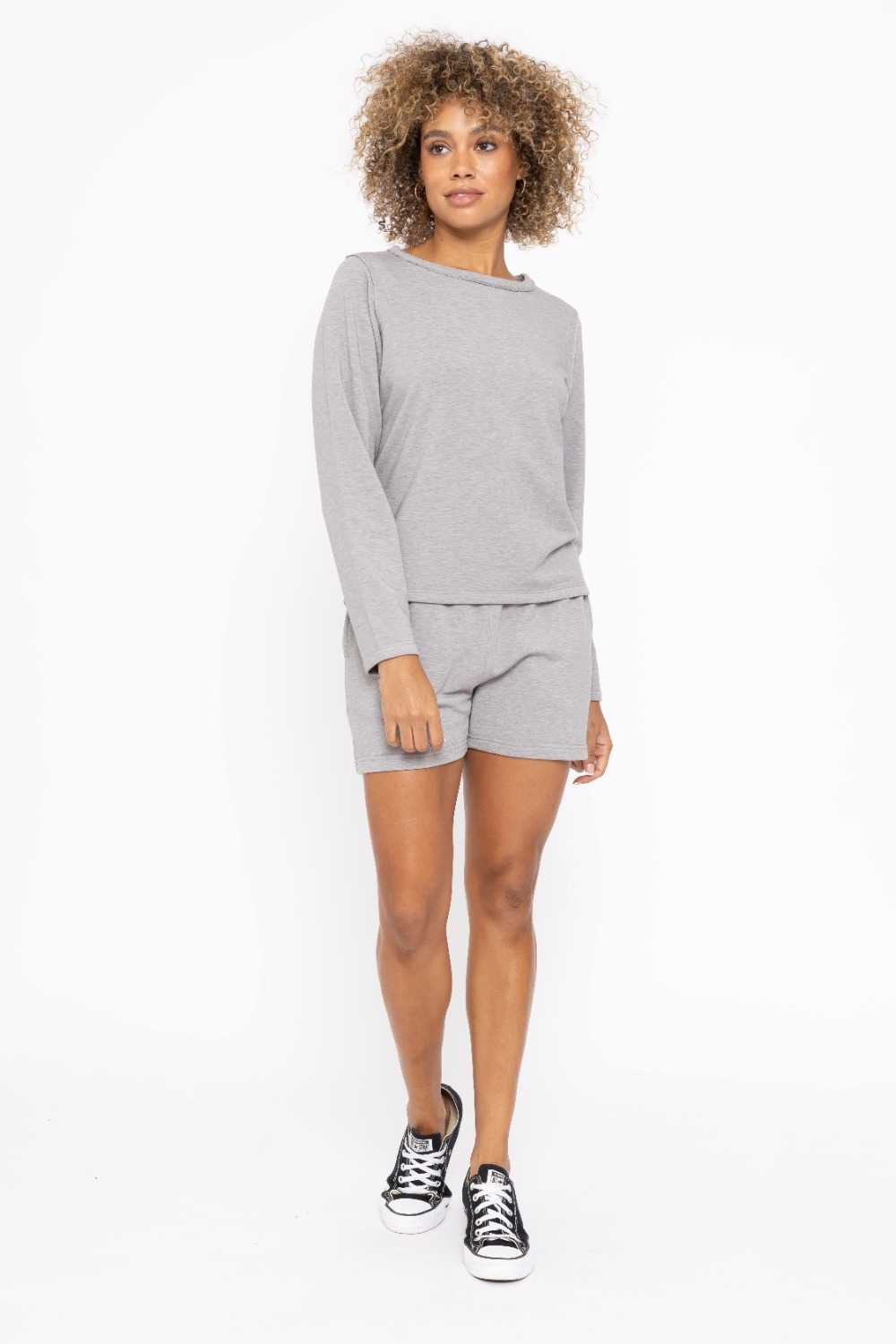 Serene Chic Tencel Shorts Heather grey