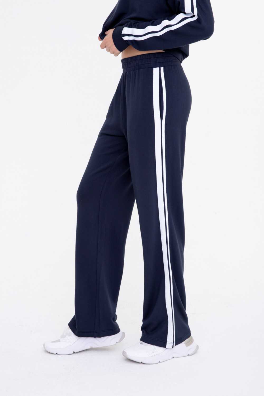 Side Stripe Wide Leg Lounge Pants