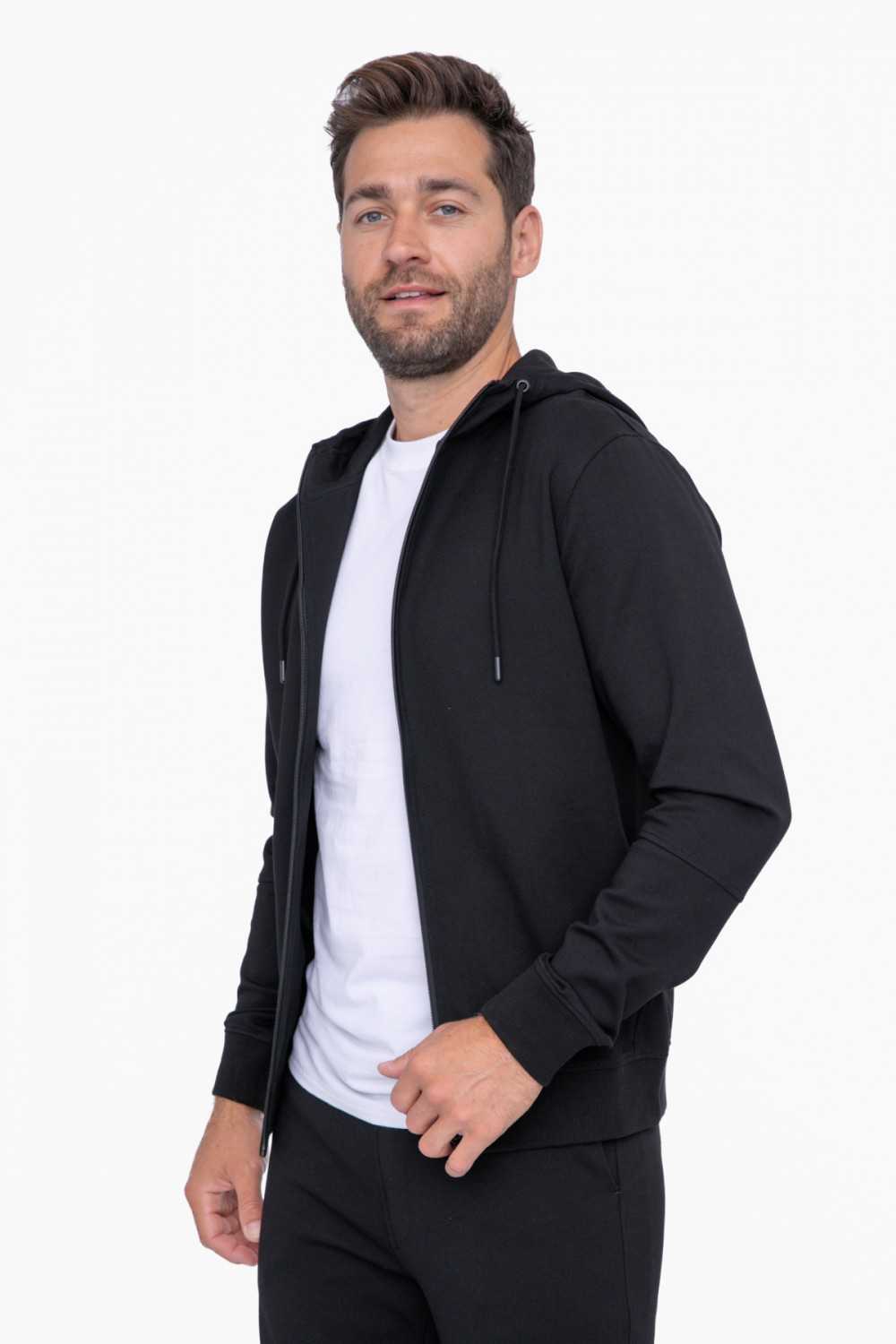 Sleek Knit Zip Up Performance Hoodie