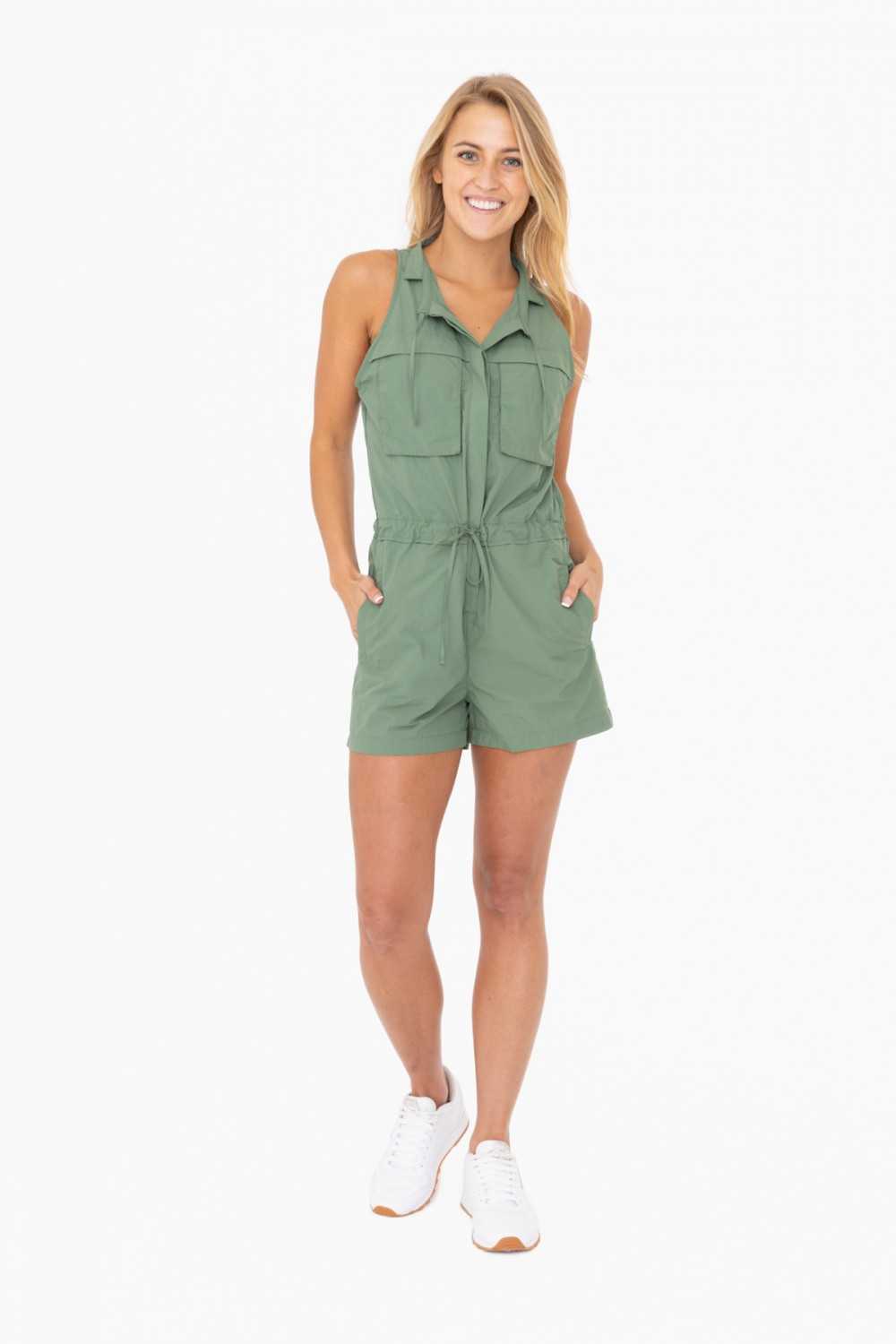 Sleeveless Cargo Romper