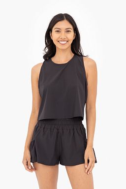 SnapFlair Cropped Tank - Black