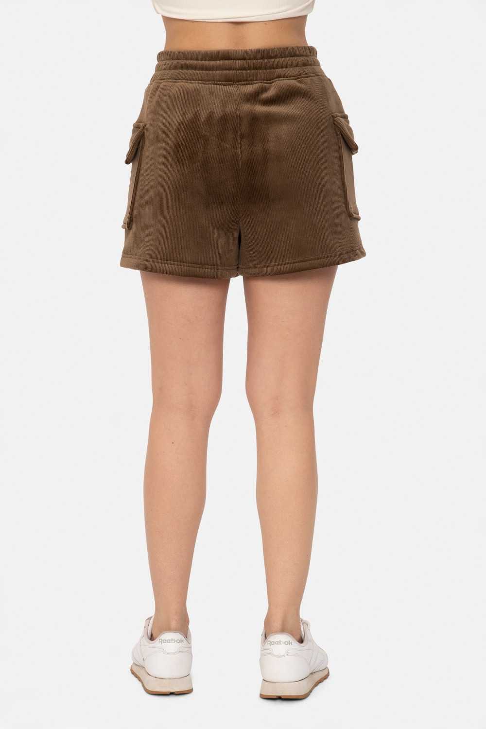 Soft Luxe Corduroy Cargo Skirt Dark earth