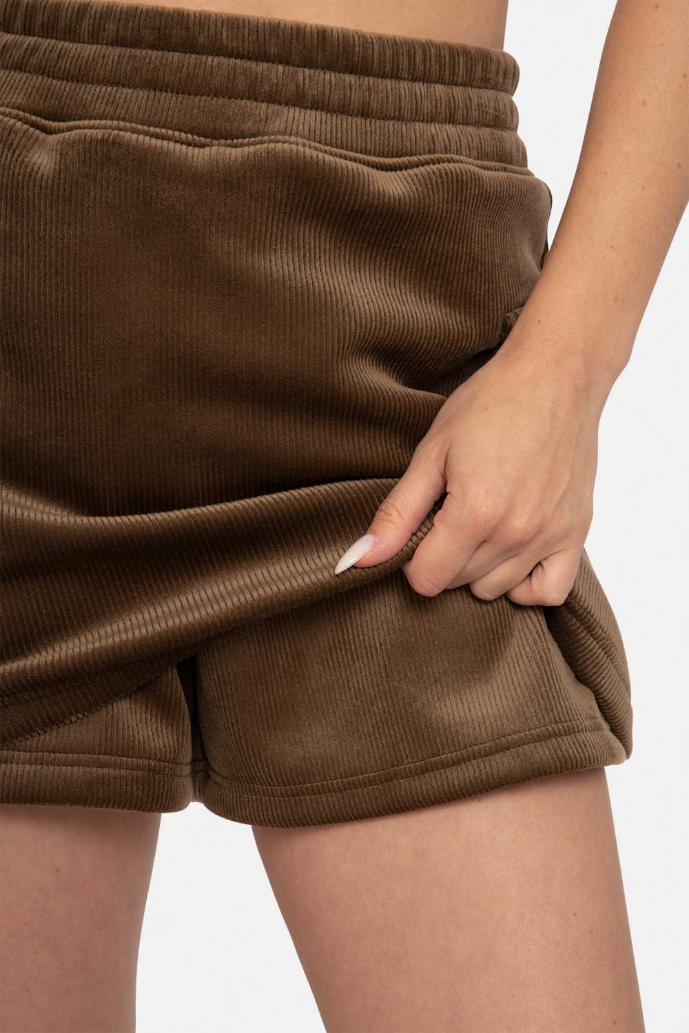 Soft Luxe Corduroy Cargo Skirt Dark earth