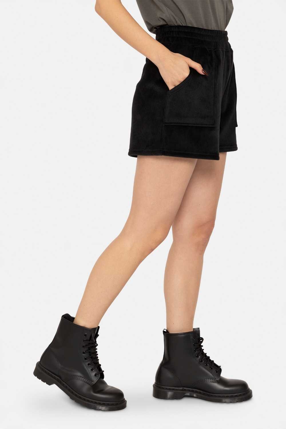 Soft Luxe Corduroy Shorts Black