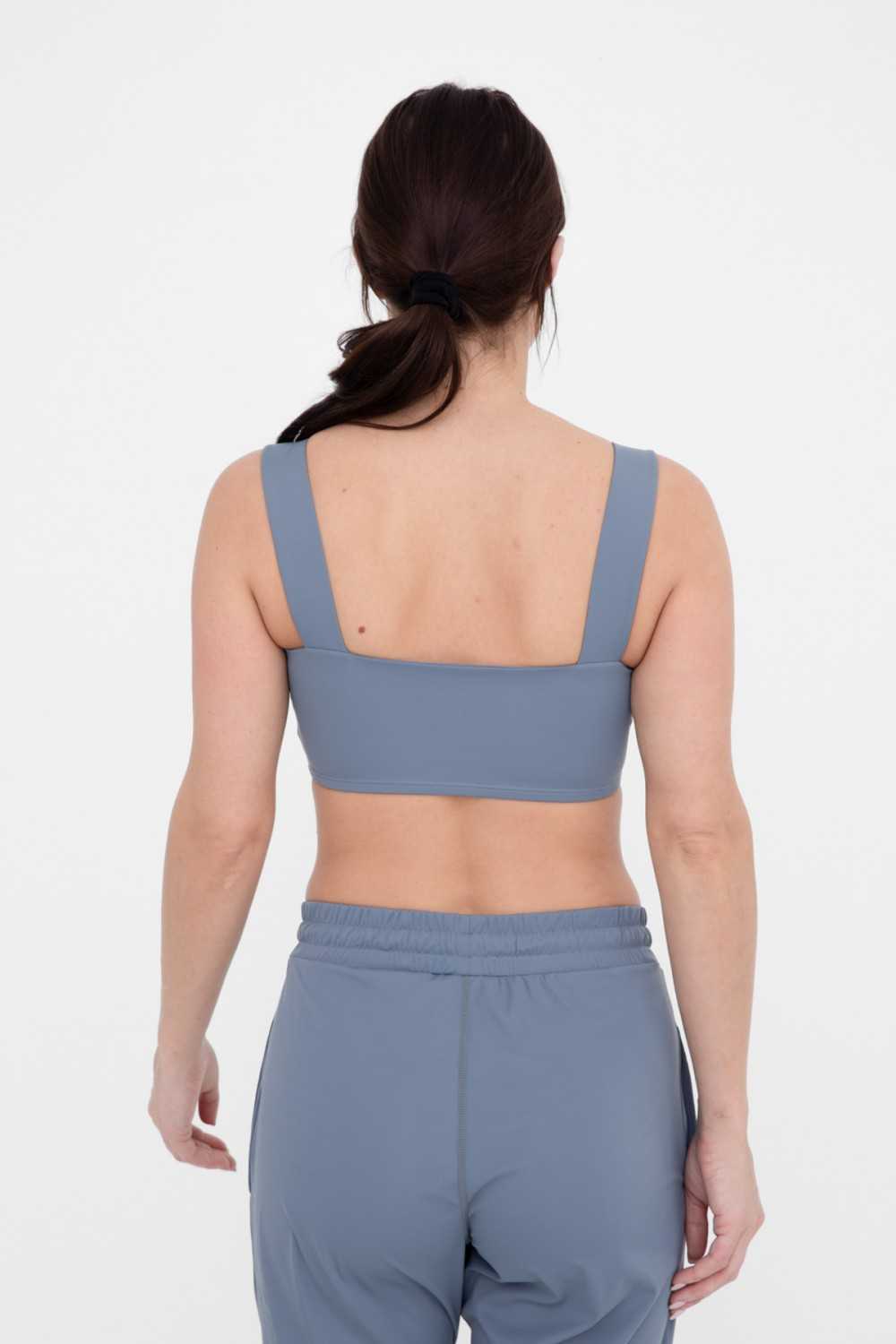 Solid Square Neck Sports Bra