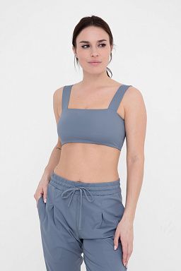 Solid Square Neck Sports Bra