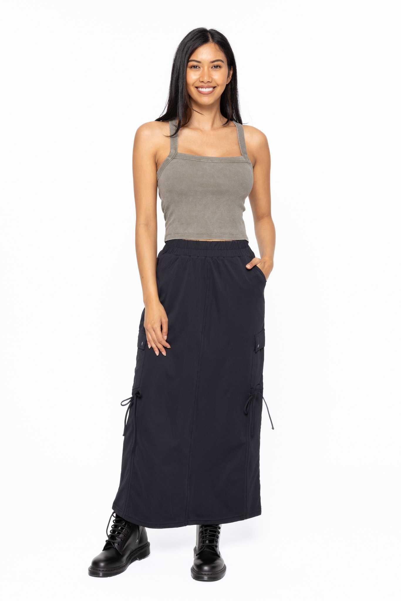 SquareTwist Crop Tank Ivy green