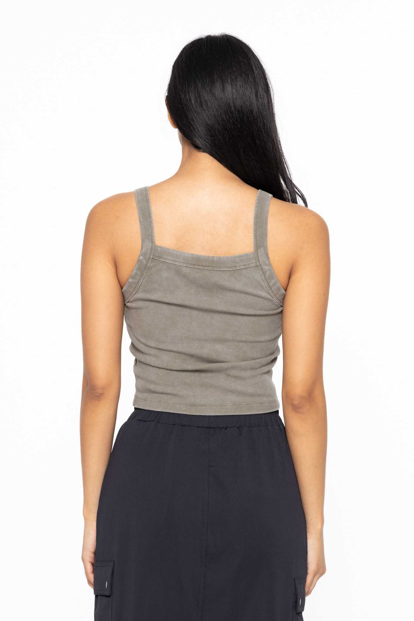 SquareTwist Crop Tank Ivy green