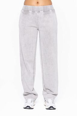 Straight Leg Vintage Fleece Lounge Pants Fog