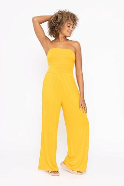 Strapless Flared Lounge Jumpsuit Mango