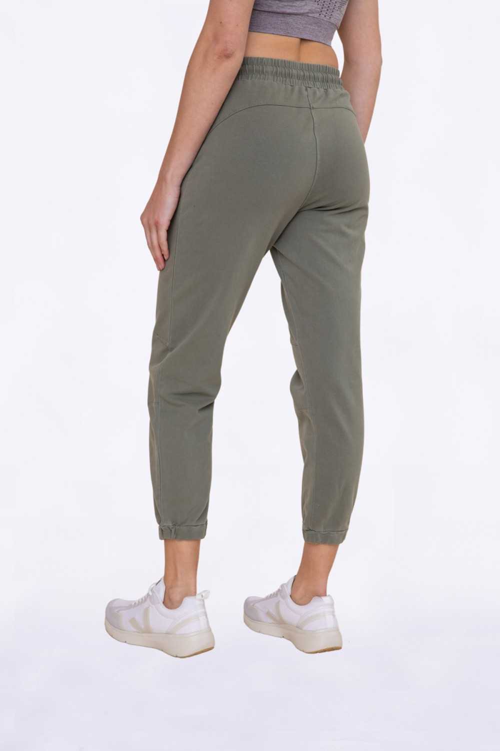 Swoop Back Twill Joggers