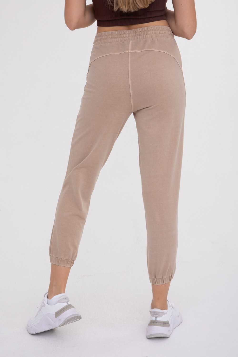 Swoop Back Twill Joggers
