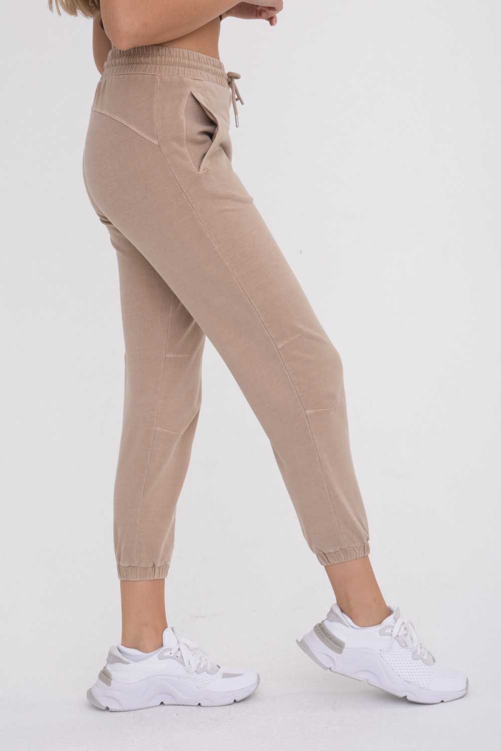 Swoop Back Twill Joggers