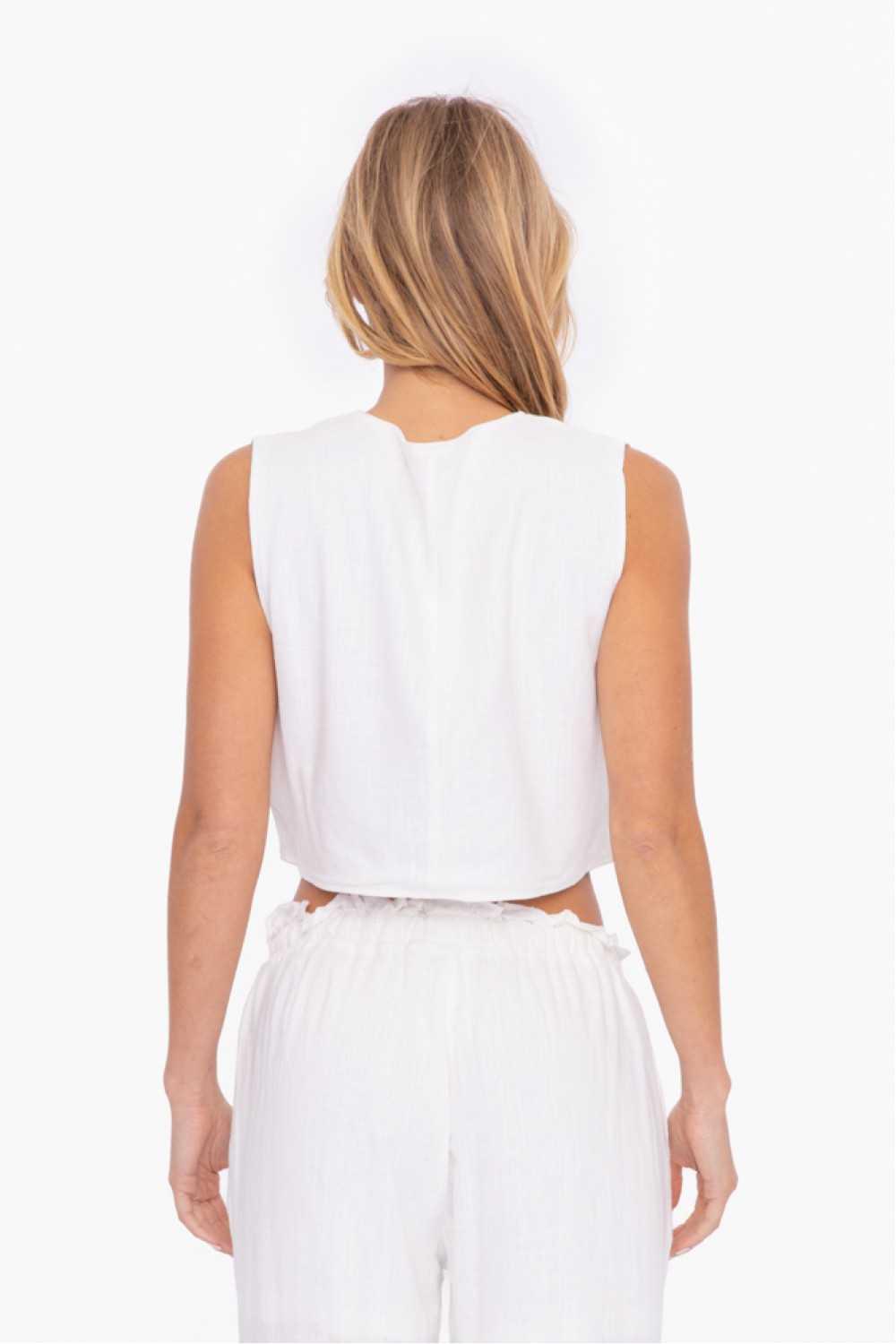 Tailored Resort Cropped Vest