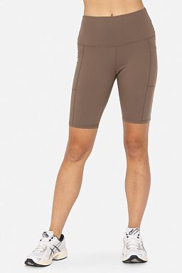 Tapered Band Essential Biker Shorts Java