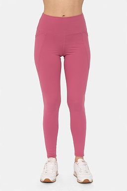 Tapered Band Essential Solid High-Waist Leggings Soft magenta