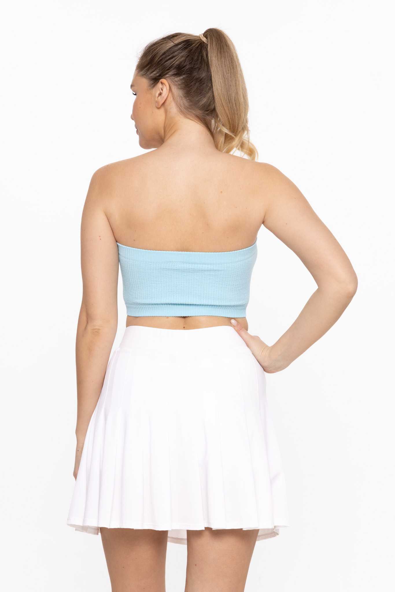 TrendyChic Cropped Tube Top Bright blue