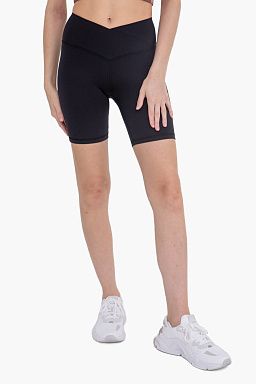 Venice Crossover Waist Biker Shorts