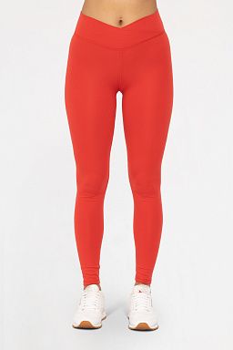 Venice Crossover Waist Leggings Cherry