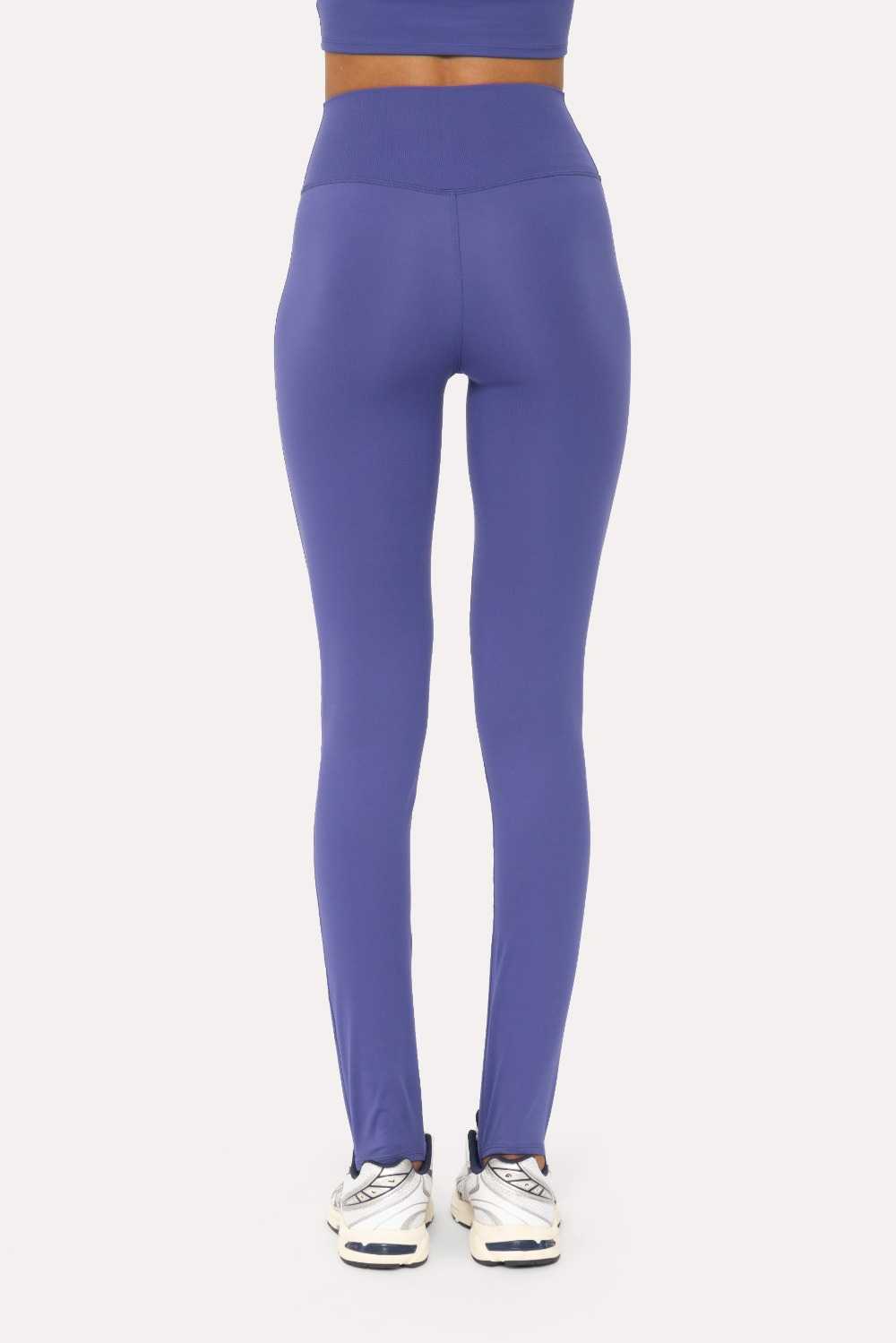 Venice Crossover Waist Stirrup Leggings Orient blue