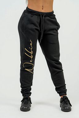 NEBBIA Women's High-Waist Joggers INTENSE Signature Gold