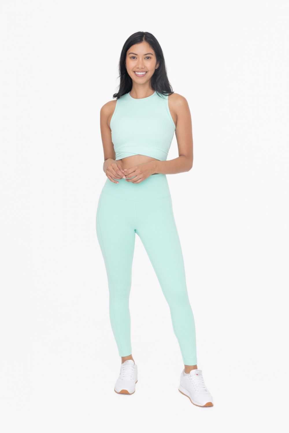 Laser-Cut and Bonded Essential Foldover High-Waist Leggings