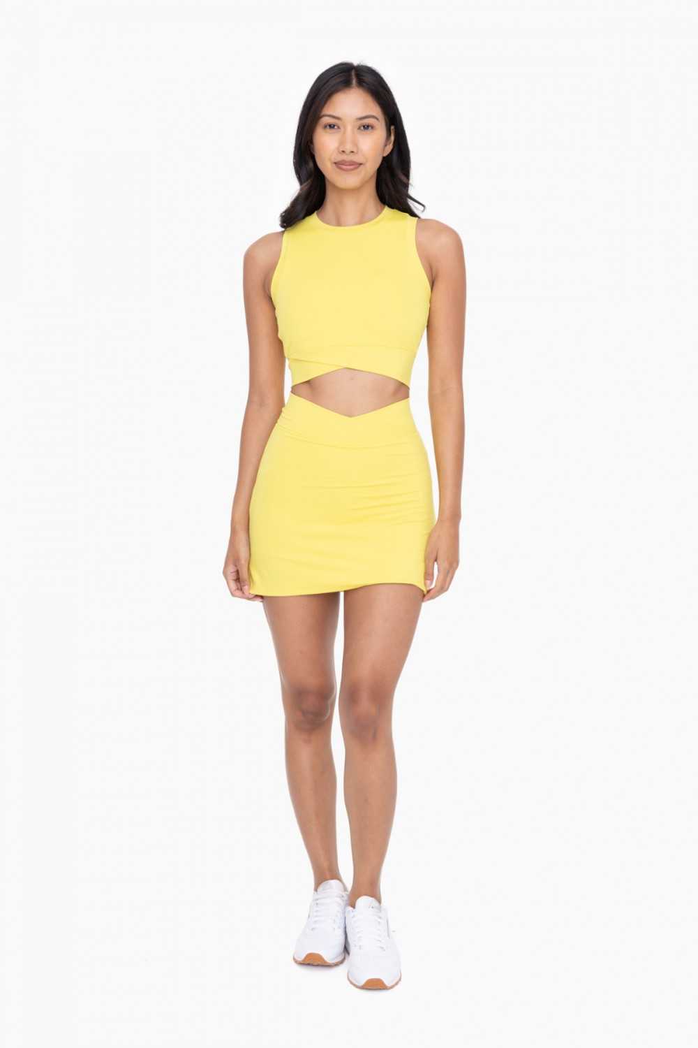 Venice Crossover Waist Active Skirt