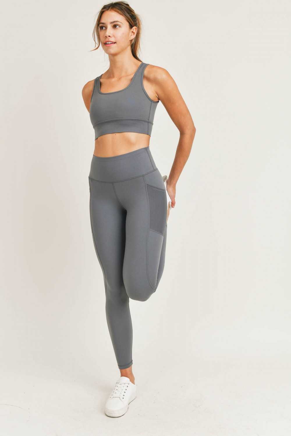 BRONZE Contour Band Essential Lycra High-Waisted Leggings