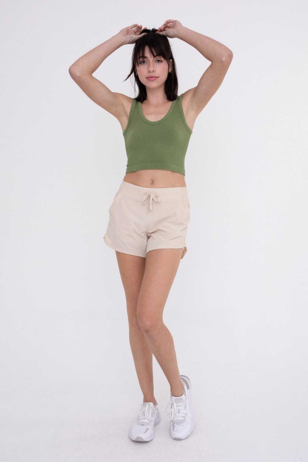 Ribbed Seamless Cropped Tank Top