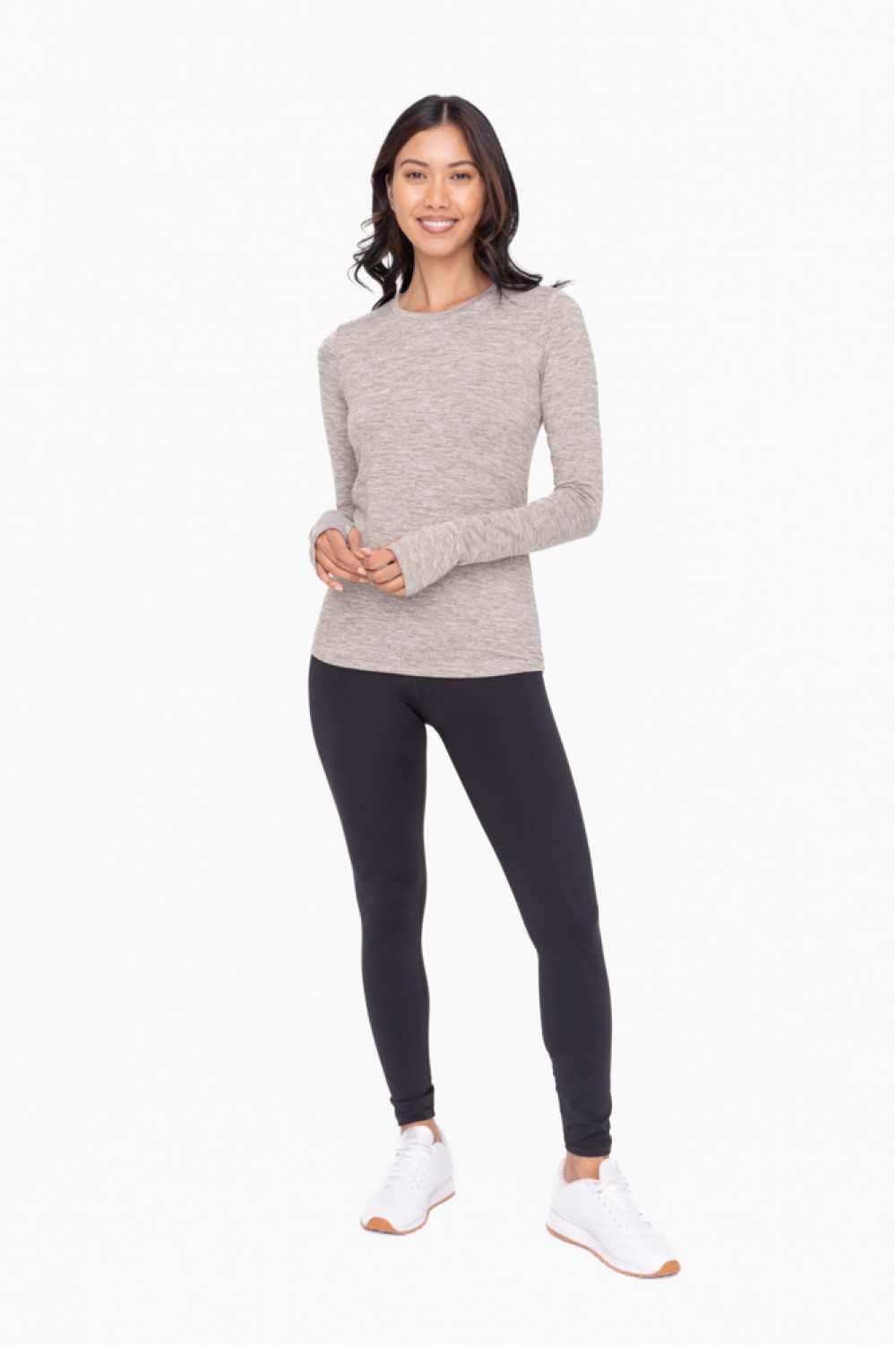 Active Long Sleeve Pullover with Thumb Holes