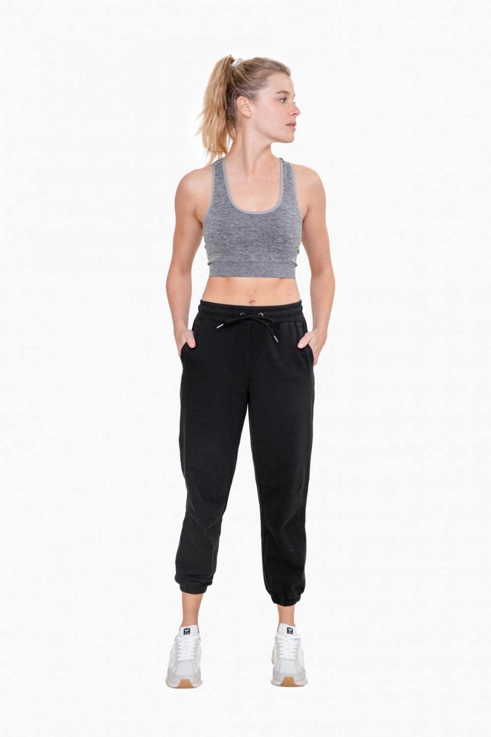 Swoop Back Twill Joggers