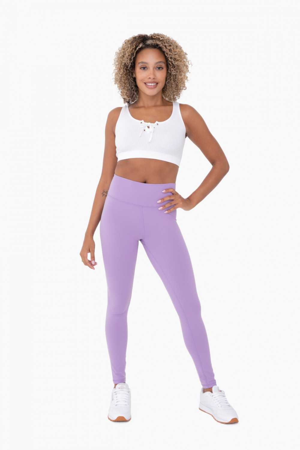 Nylon-Blend Essential Solid Leggings