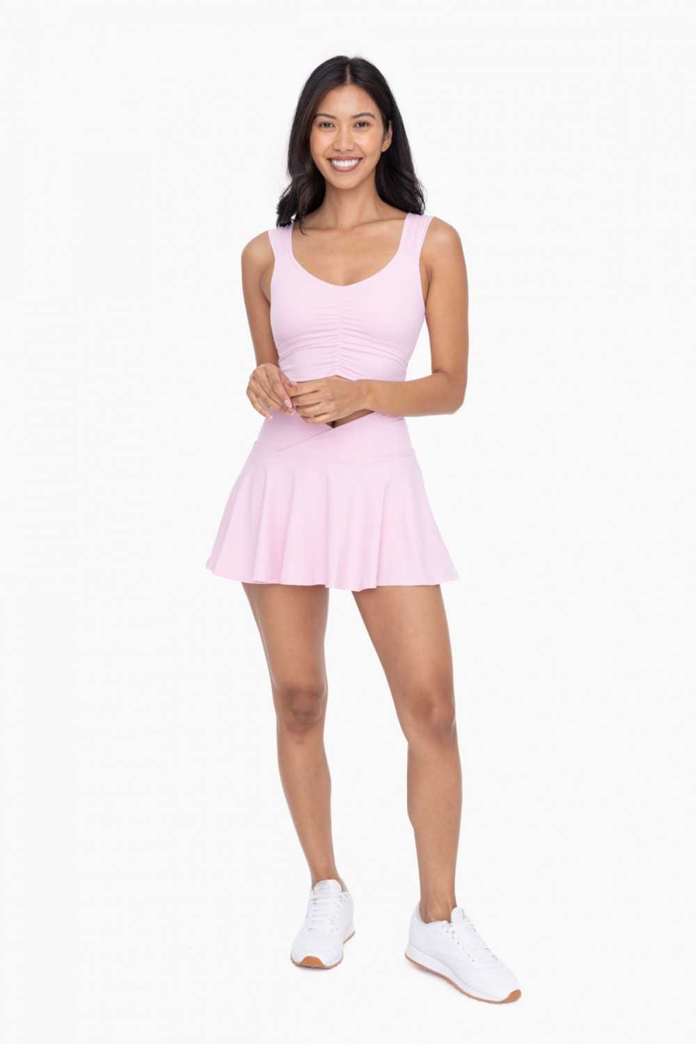GREEN Ruched Front Active Top