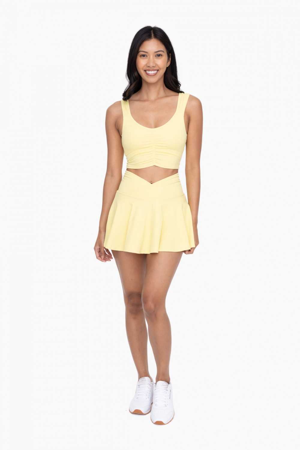 GREEN Ruched Front Active Top