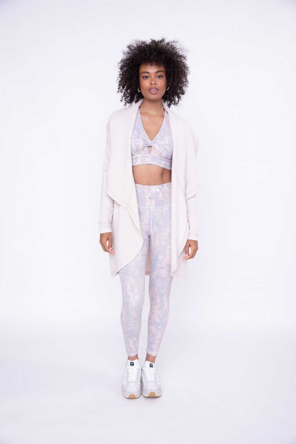Fleece Lined Flowy Open Cardigan