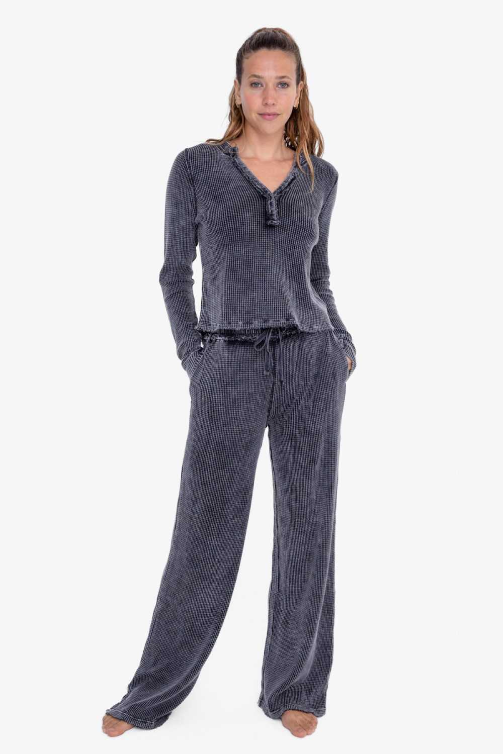 Distressed Mineral-Washed Pants