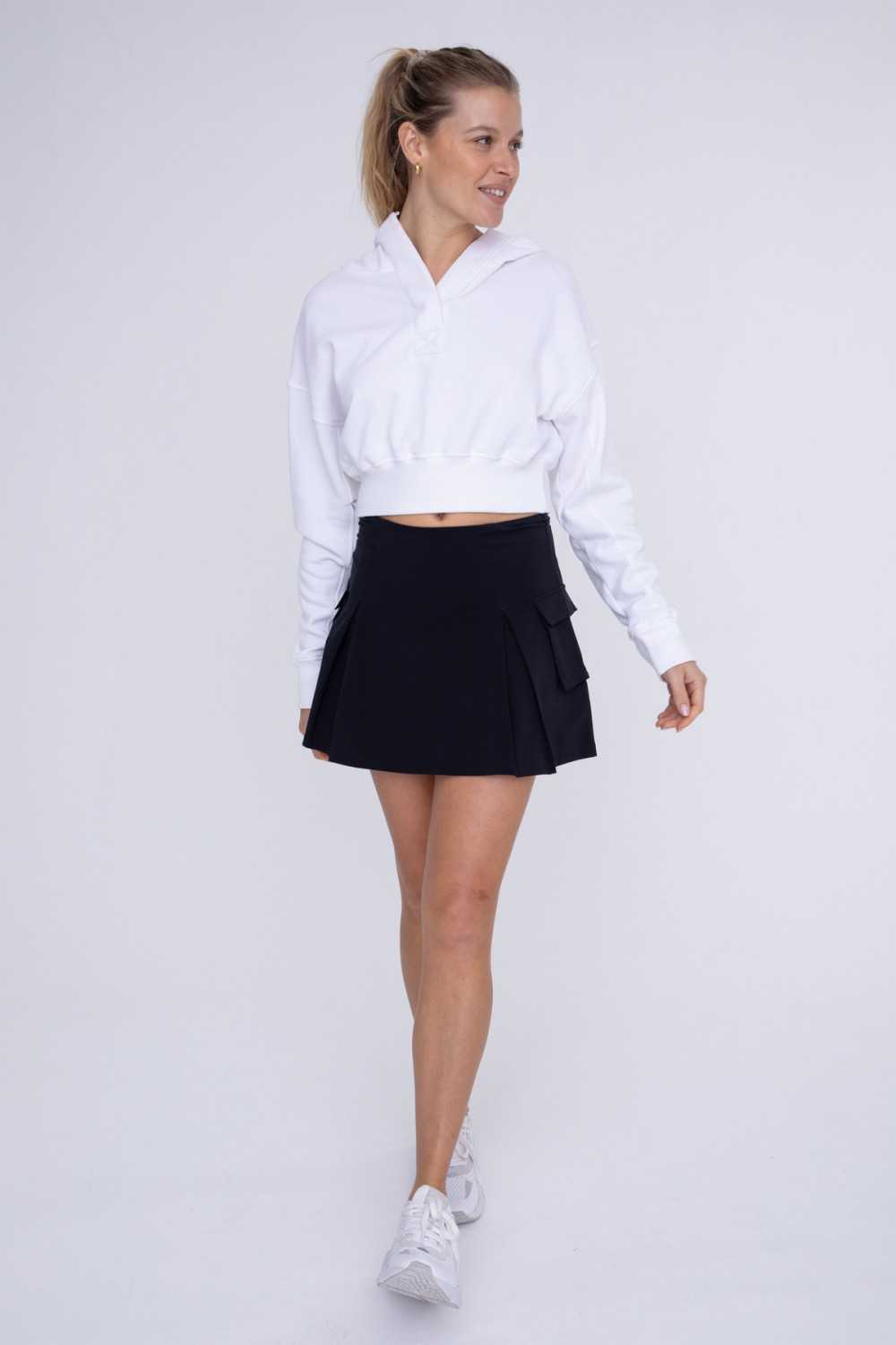 Pleated Active Cargo Skirt