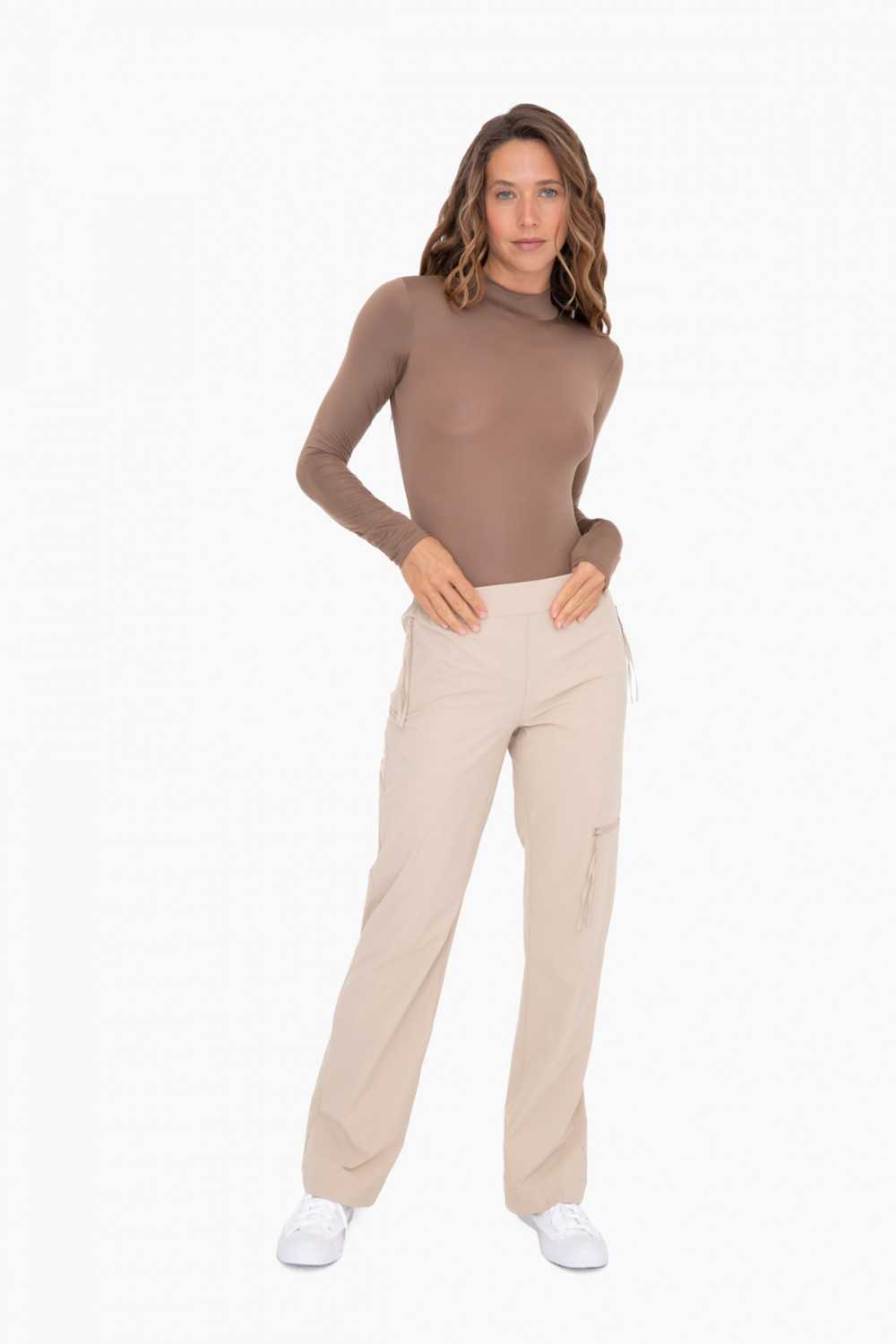 Metallic Mock Neck Long Sleeve Bodysuit
