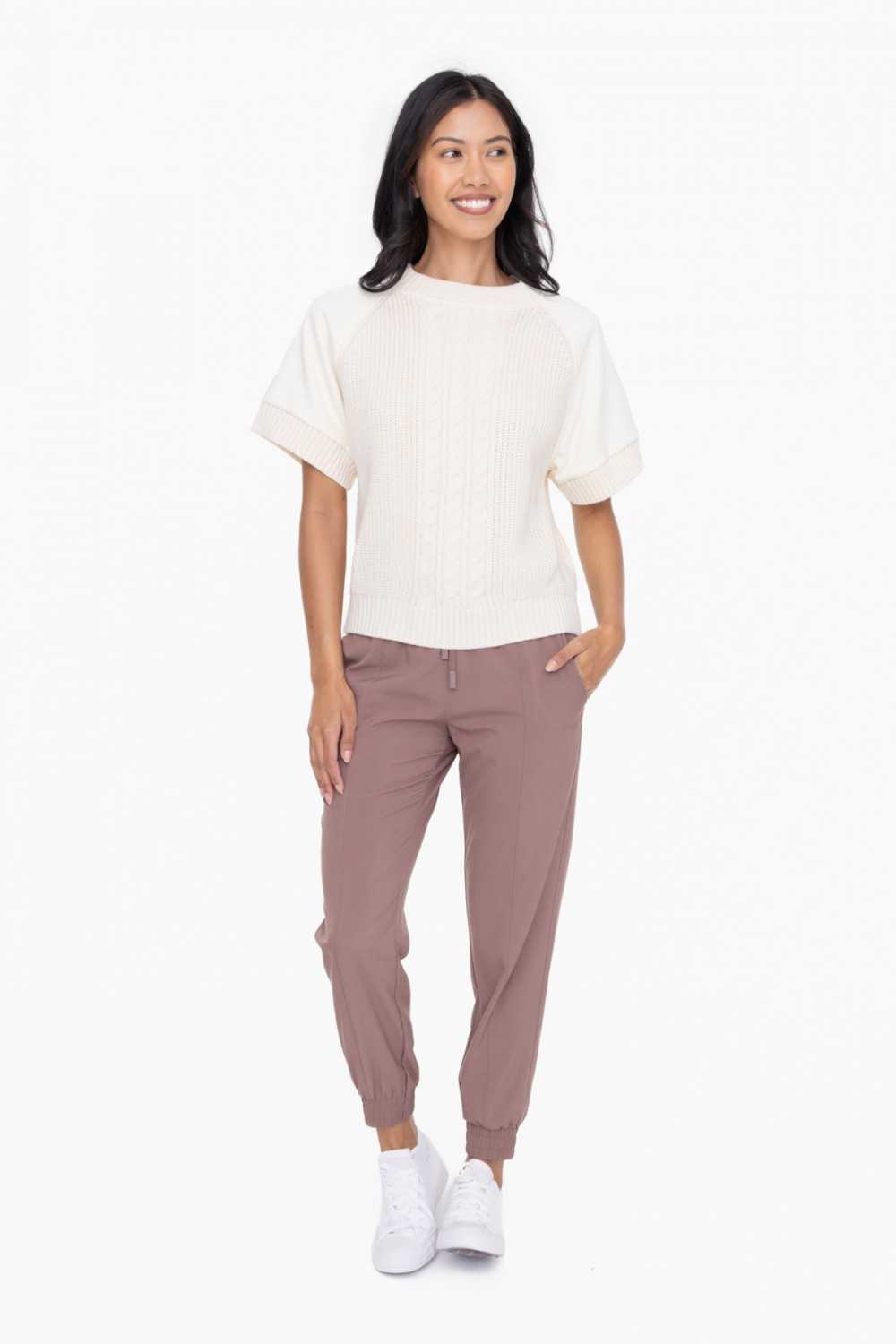 Raglan Sleeve Hybrid Crew Neck