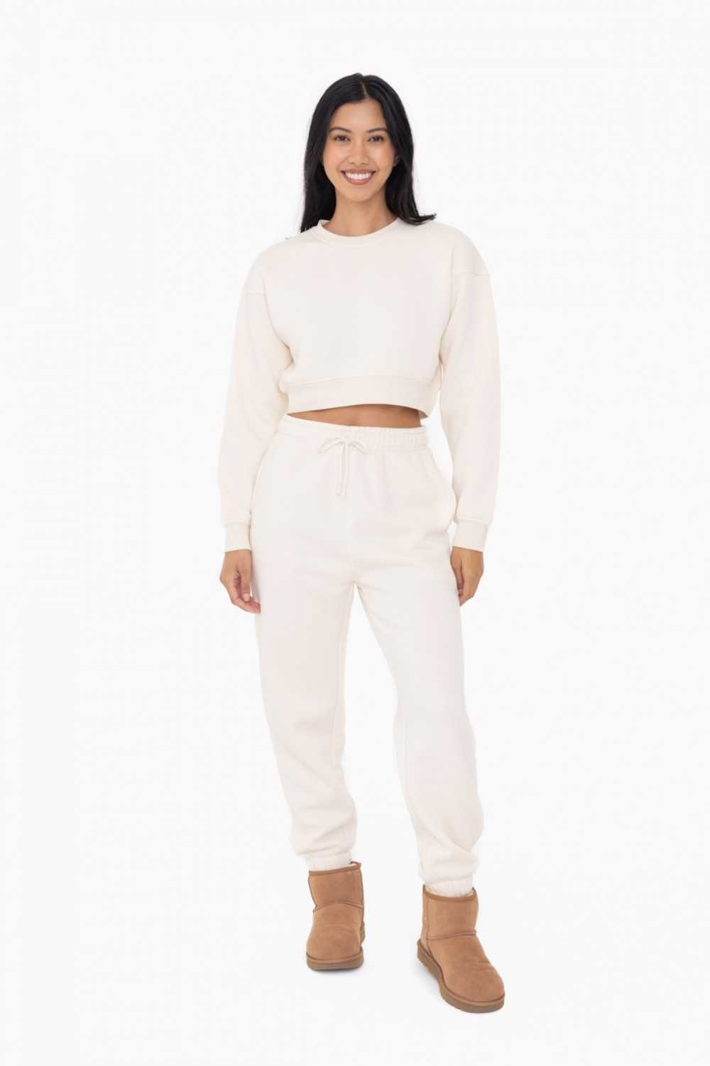 Cropped Fleece Sweatshirt