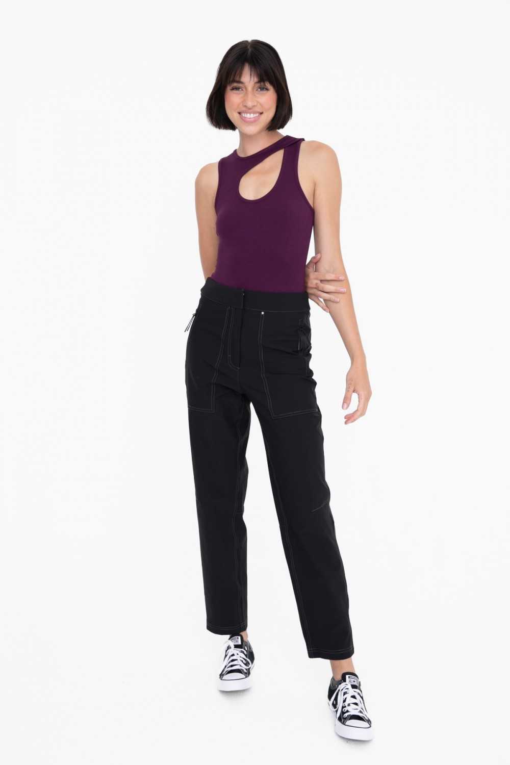 Keyhole Cut-Out Sleeveless Bodysuit