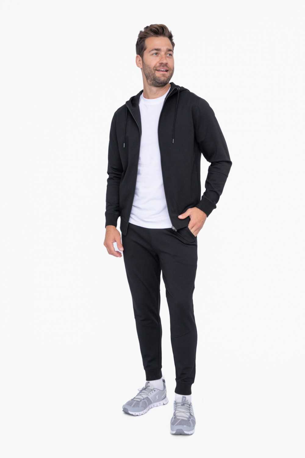 Sleek Knit Zip Up Performance Hoodie