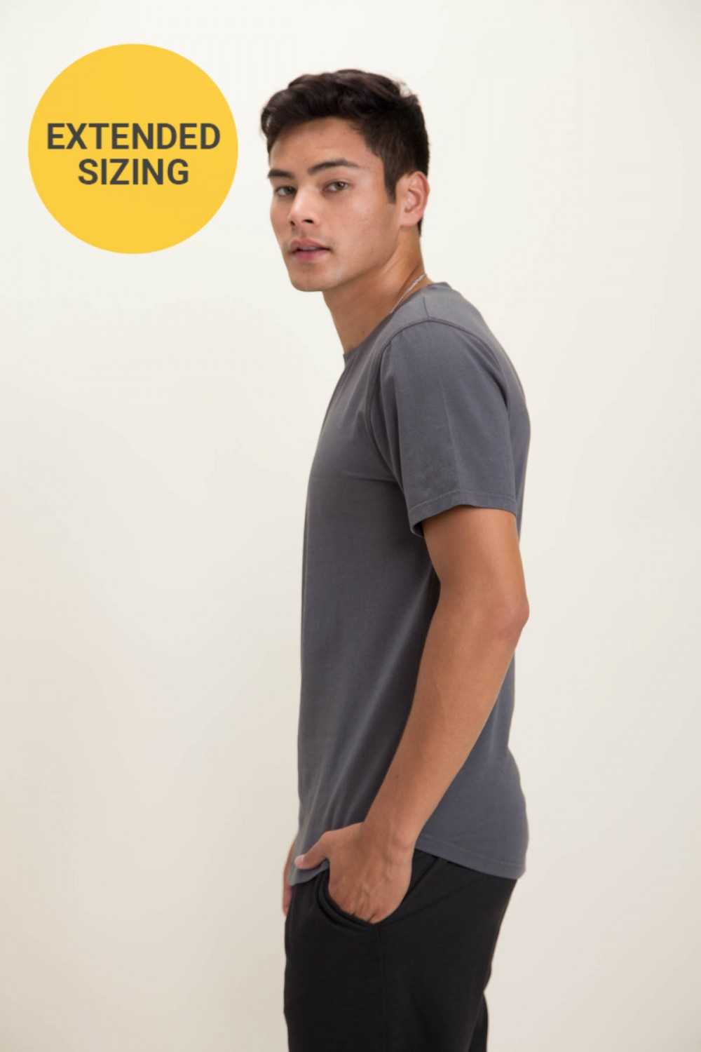 EXTENDED Pima Cotton Breathable Scallop Hem Tee