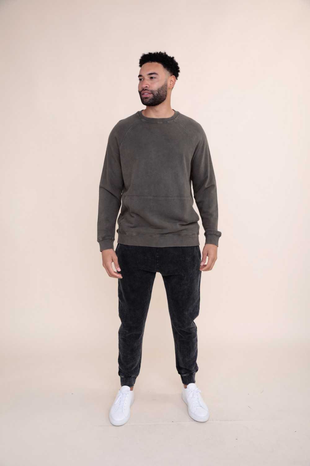Mineral-Washed Cotton Joggers