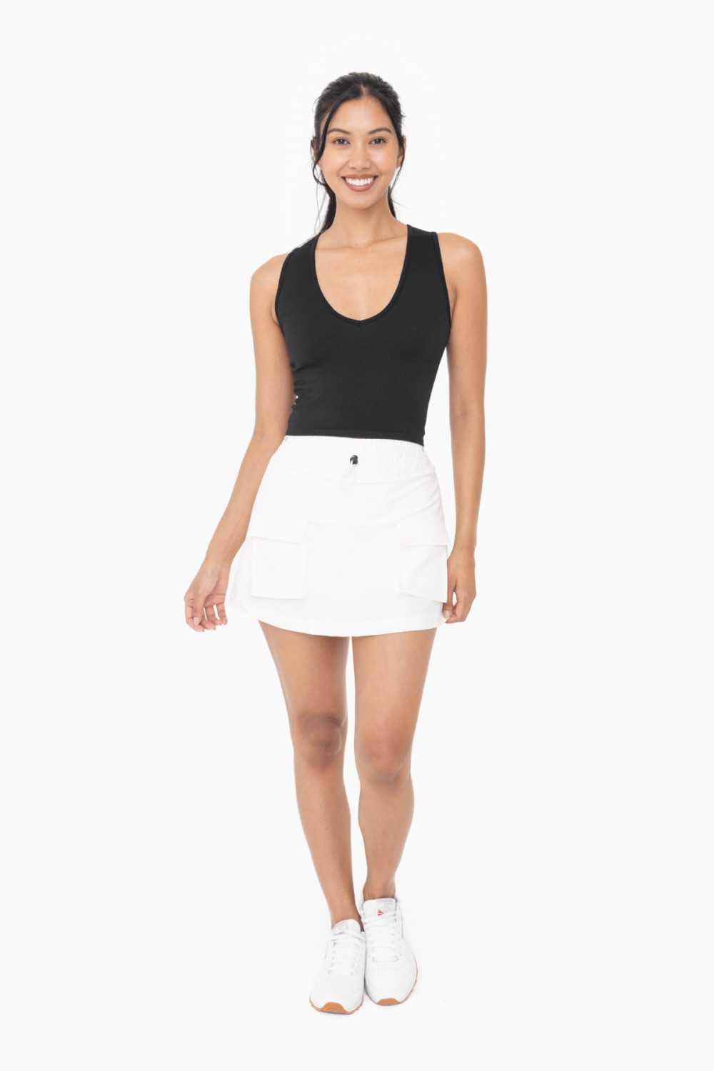Seamless Ribbed V-Neck Crop Top