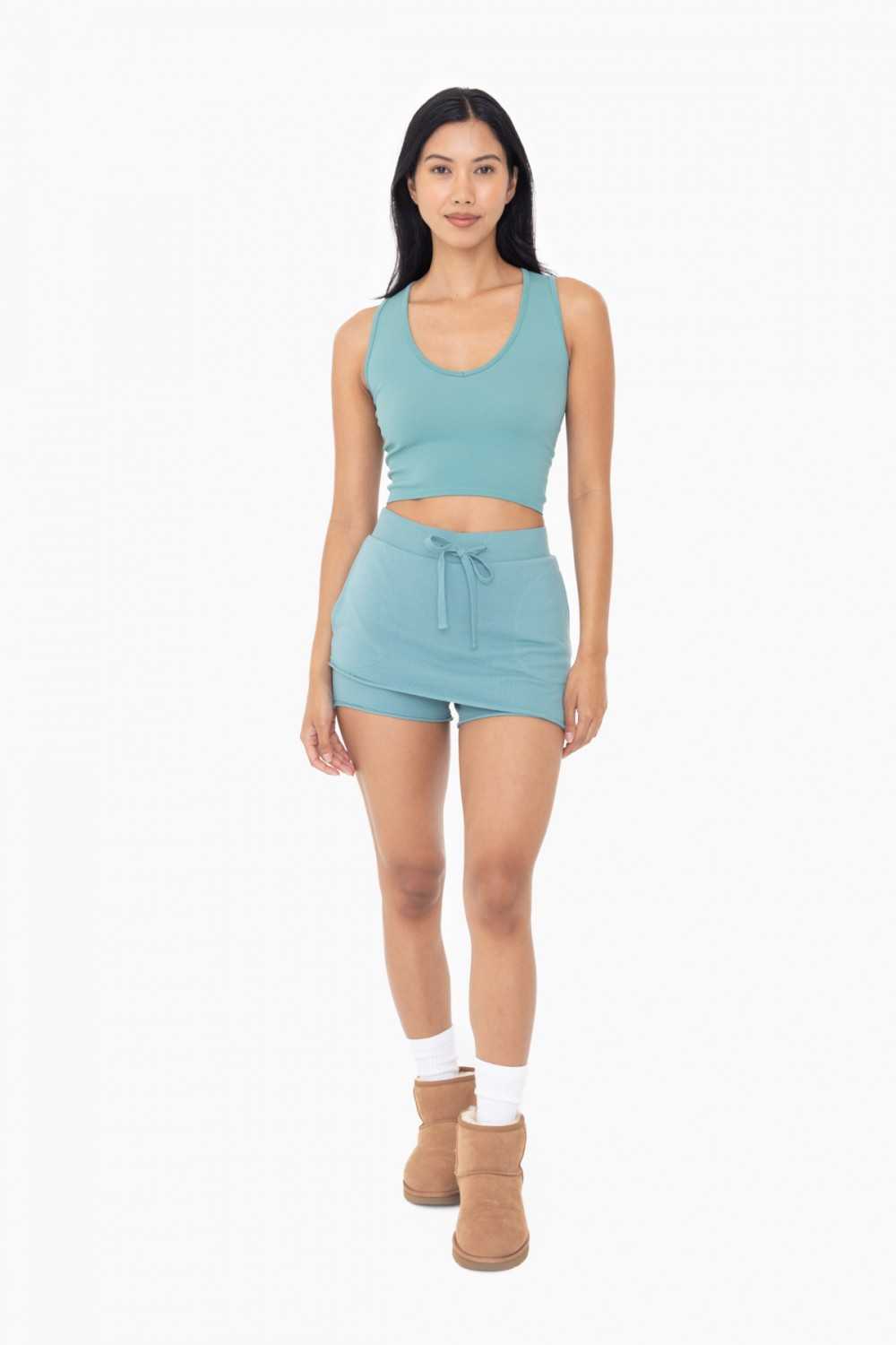 Seamless Ribbed V-Neck Crop Top