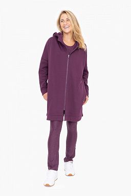 Longline Zip-Up Jacket Hooded